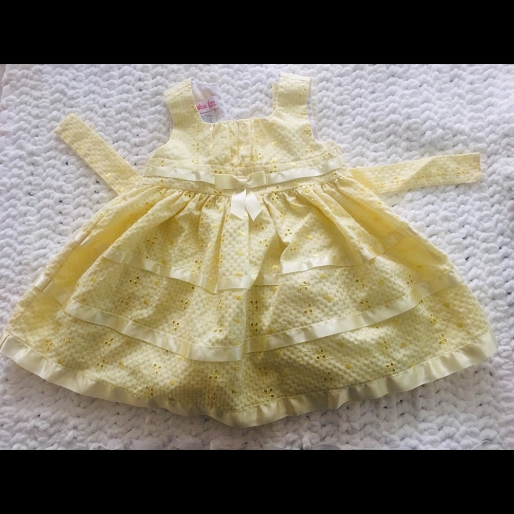 Jessica Ann Baby Dress 12 Month - Yellow